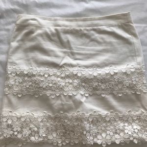 Jcrew white skirt